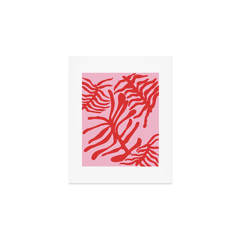 kelp - red & pink Art Print Gallery Image 1