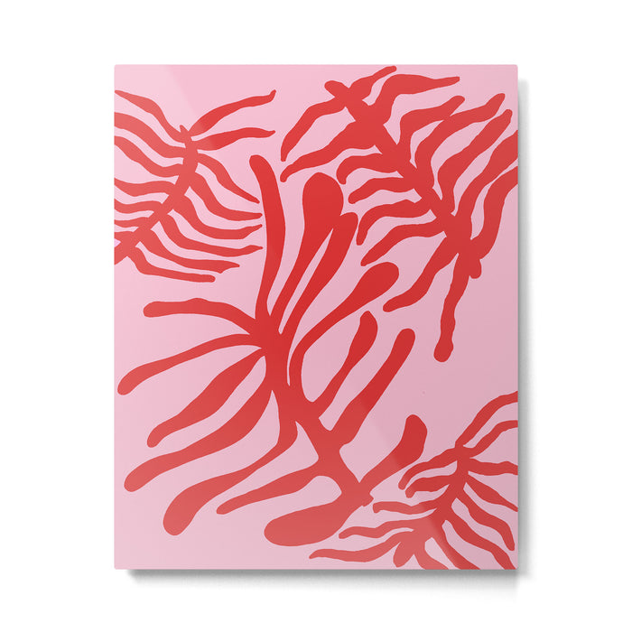 kelp - red & pink Metal Print Gallery Image 1