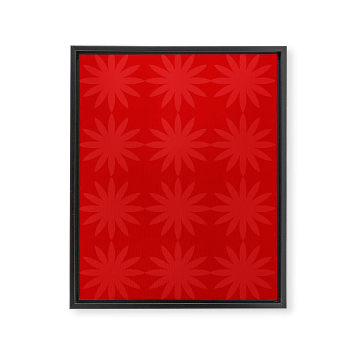 Red Star flower 2 Framed Canvas Print Gallery Image 1