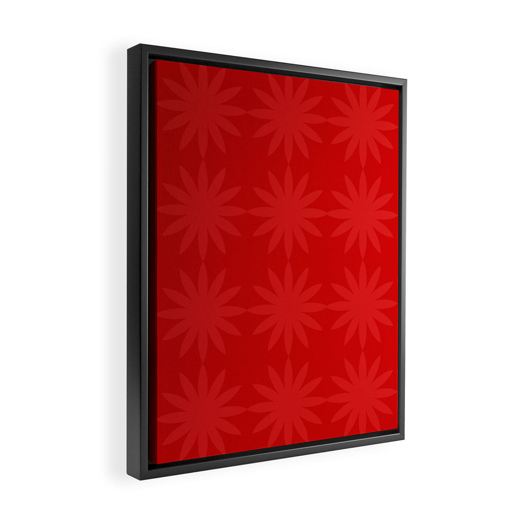 Red Star flower 2 Framed Canvas Print Gallery Image 2