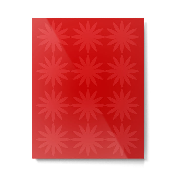 Red Star flower 2 Metal Print Gallery Image 1