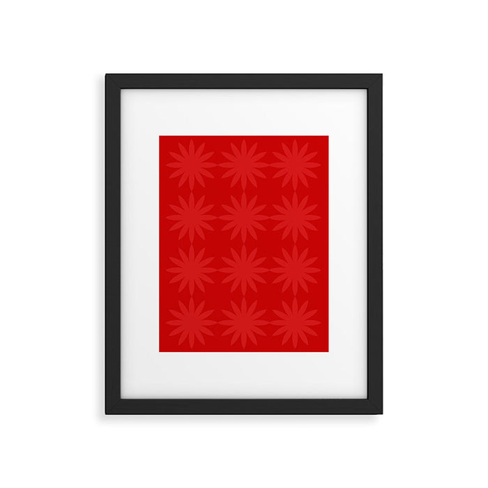 Red Star flower 2 Framed Art Print Gallery Image 1