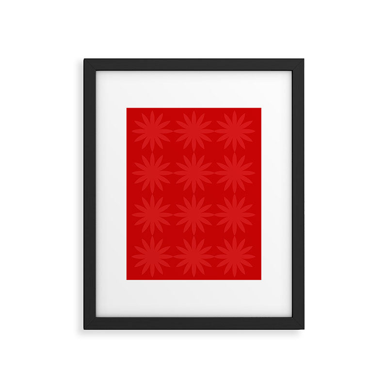 Red Star flower 2 Framed Art Print Gallery Image 5