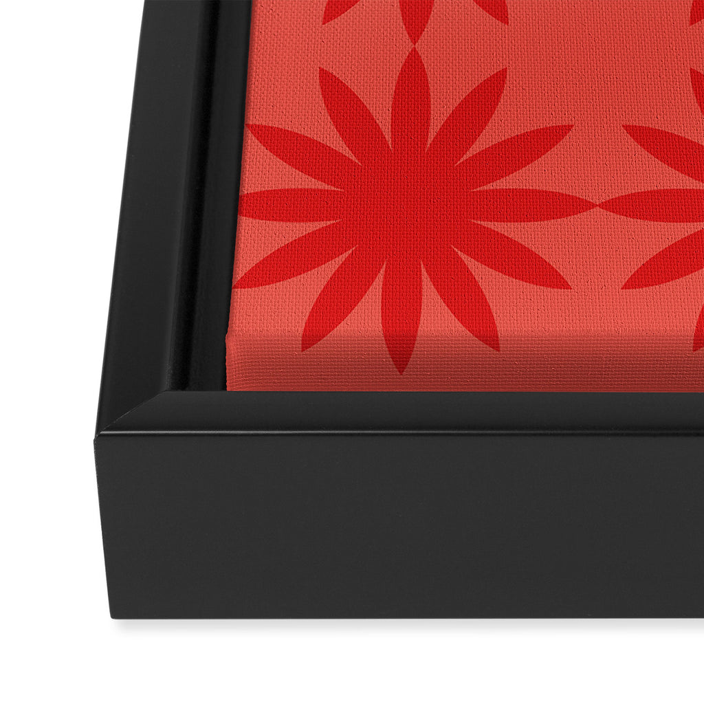 Red star flower Framed Canvas Print Gallery Image 3