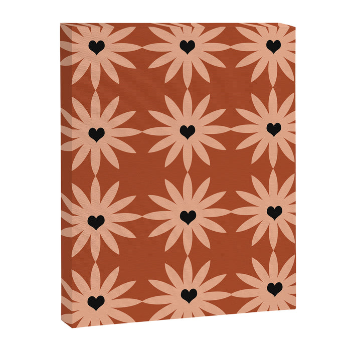 Terracotta star heart flower Canvas Print Gallery Image 1