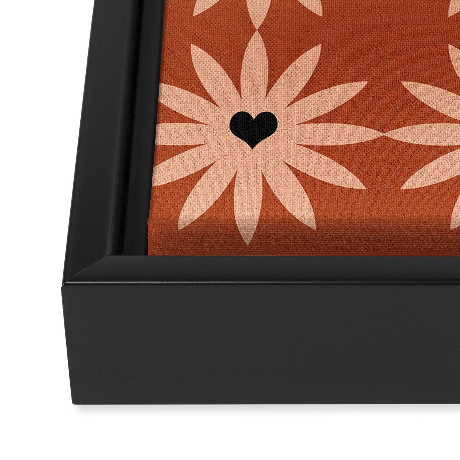 Terracotta star heart flower Framed Canvas Print Gallery Image 3