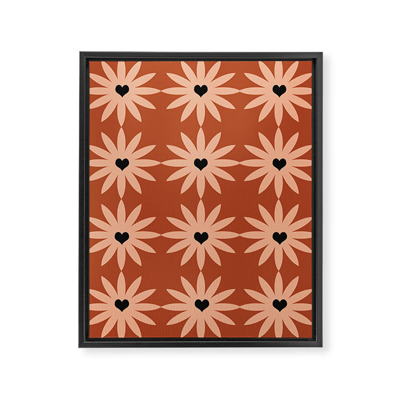 Terracotta star heart flower Framed Canvas Print Gallery Image 6