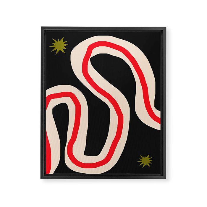 the Red string Framed Canvas Print Gallery Image 1
