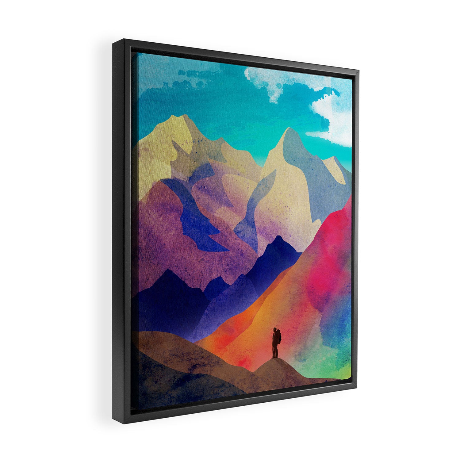 Hiking Framed Canvas Print Gallery Image 2