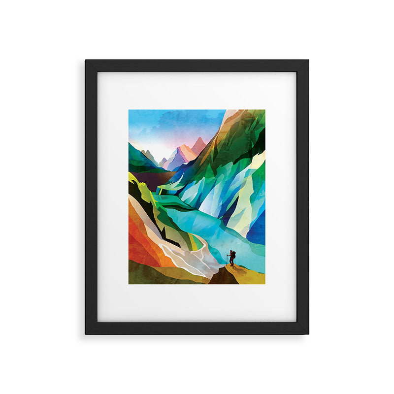 Hiking girl Framed Art Print Gallery Image 5