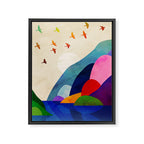 Migrating flock Framed Canvas Print Gallery Image 6