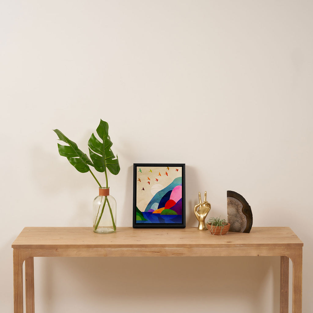 Migrating flock Framed Canvas Print Gallery Image 4