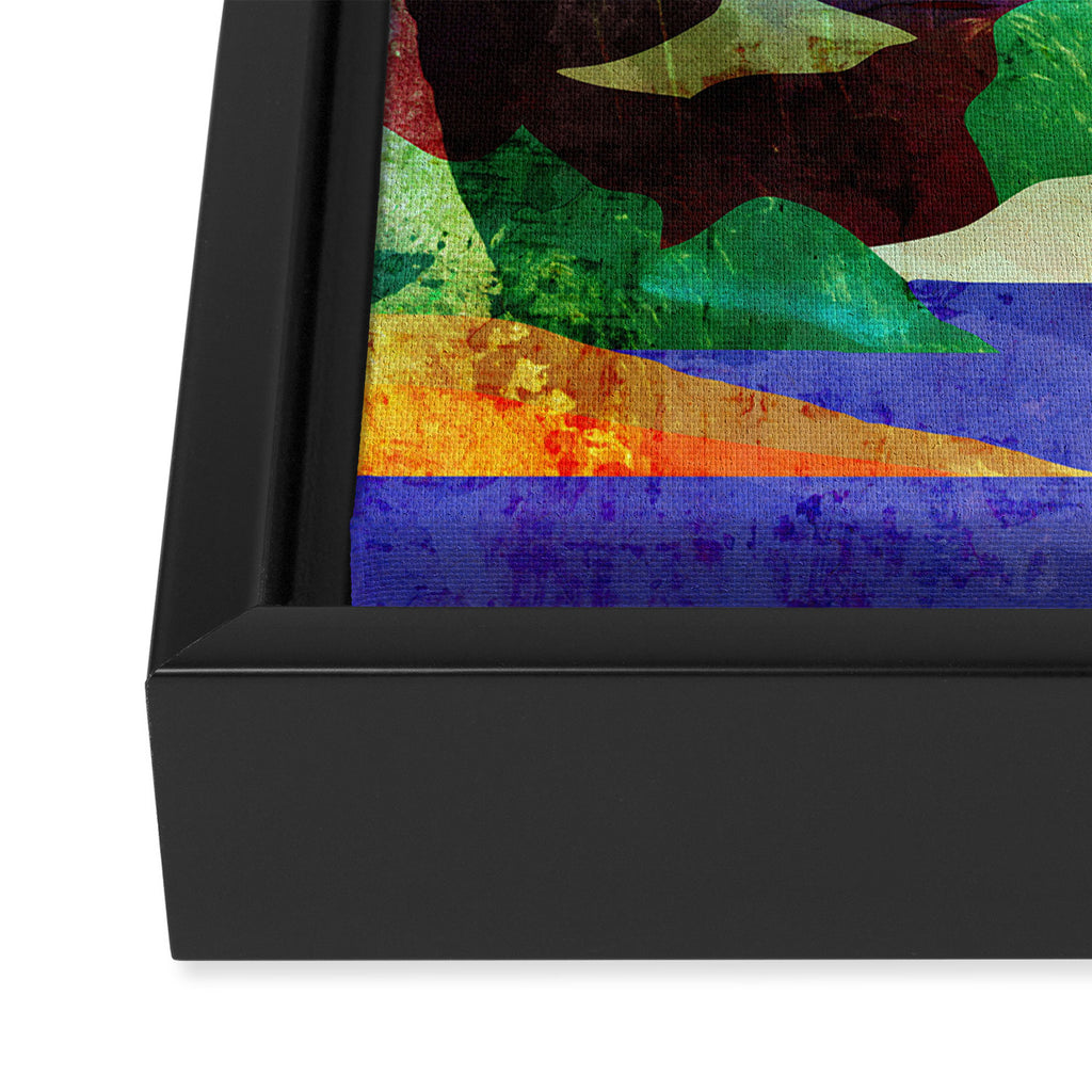 Mountain lake Framed Canvas Print Gallery Image 3