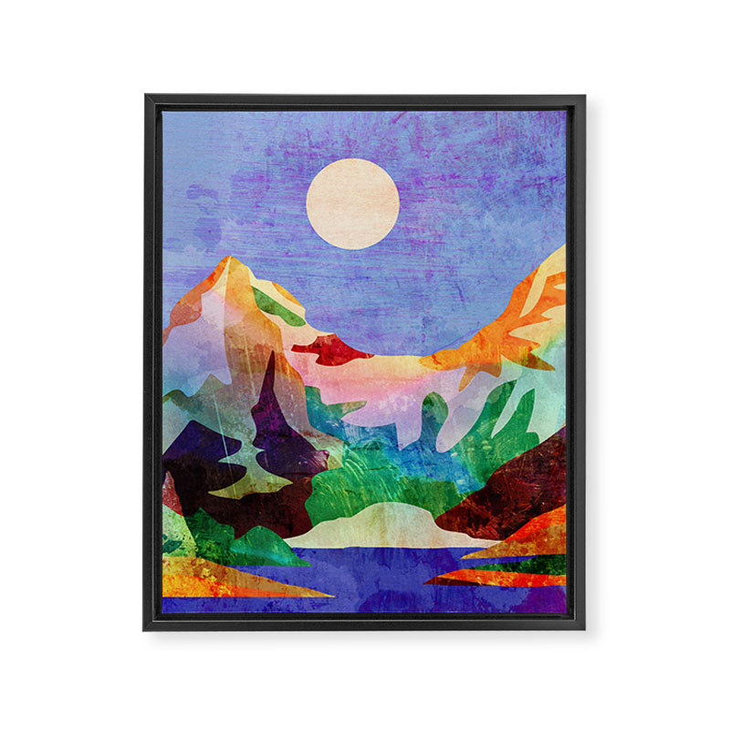 Mountain lake Framed Canvas Print Gallery Image 8