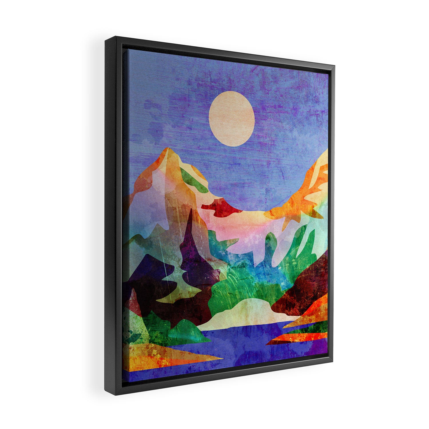 Mountain lake Framed Canvas Print Gallery Image 2