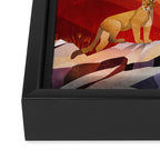 Mountain lion standing on a rock Framed Canvas Print Gallery Image 3