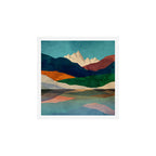 Mountains by the lake Art Print Gallery Image 1