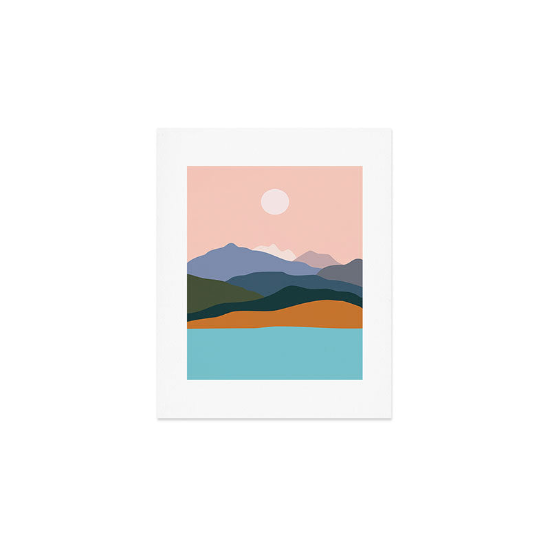 Mountains by the ocean. Art Print Gallery Image 1