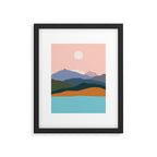Mountains by the ocean. Framed Art Print Gallery Image 5