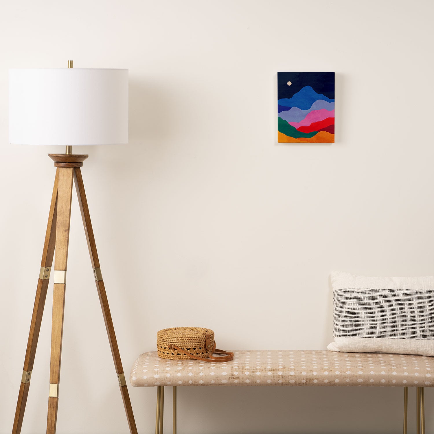Night sky over mountains Canvas Print Gallery Image 2
