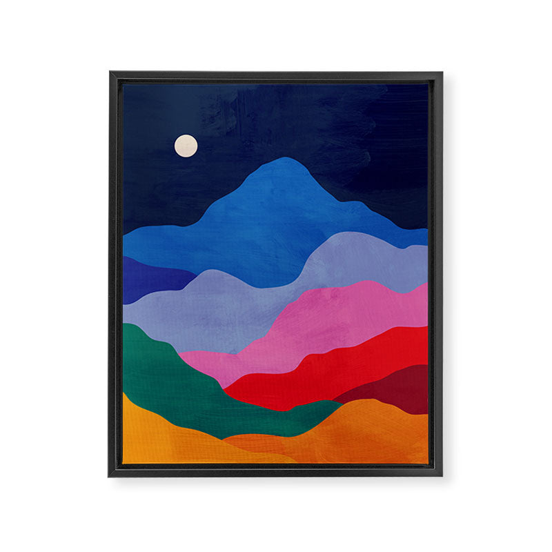 Night sky over mountains Framed Canvas Print Gallery Image 6