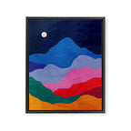 Night sky over mountains Framed Canvas Print Gallery Image 6