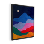 Night sky over mountains Framed Canvas Print Gallery Image 2