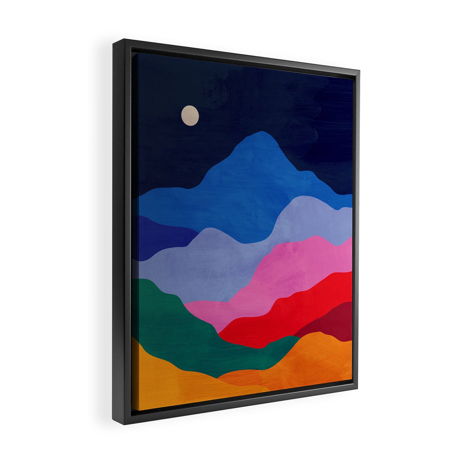 Night sky over mountains Framed Canvas Print Gallery Image 2