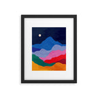 Night sky over mountains Framed Art Print Gallery Image 5