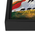 Pack of wolves high in the mountains Framed Canvas Print Gallery Image 3