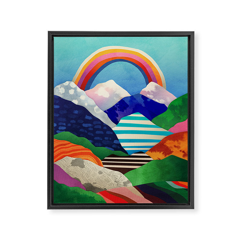Rainbow in April Framed Canvas Print Gallery Image 6