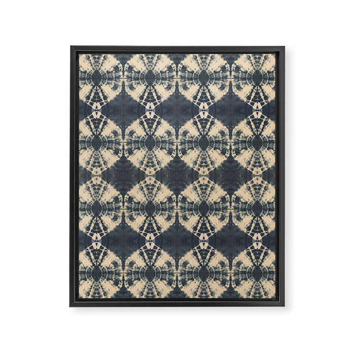 Circle Shibori Framed Canvas Print Gallery Image 1