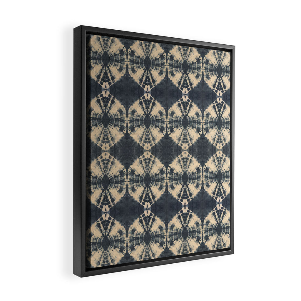 Circle Shibori Framed Canvas Print Gallery Image 2