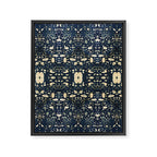 Dark Indigo Batik Framed Canvas Print Gallery Image 8