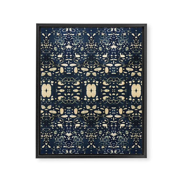 Dark Indigo Batik Framed Canvas Print Gallery Image 1
