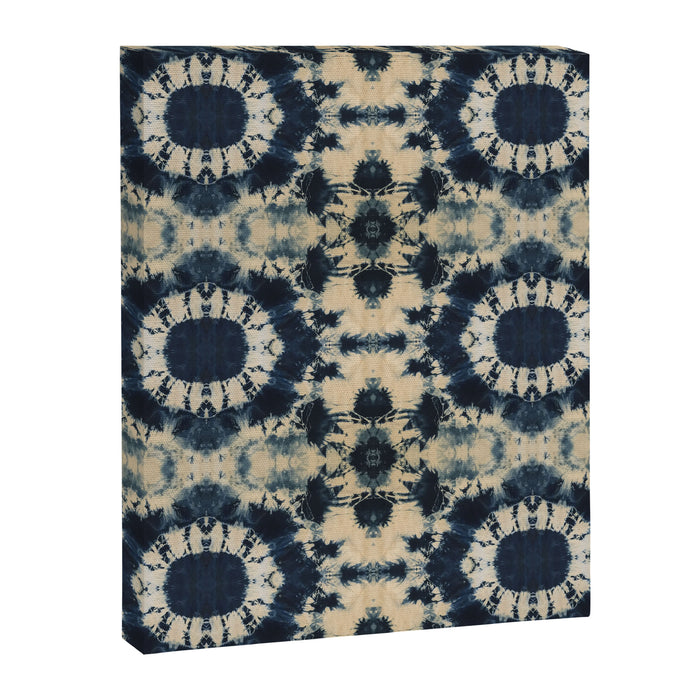 Deep Indigo Circle Shibori Canvas Print Gallery Image 1