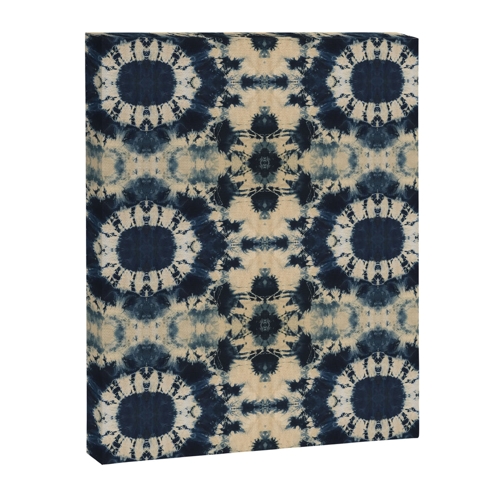 Deep Indigo Circle Shibori Canvas Print Gallery Image 8