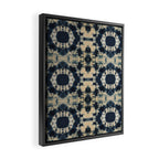 Deep Indigo Circle Shibori Framed Canvas Print Gallery Image 2