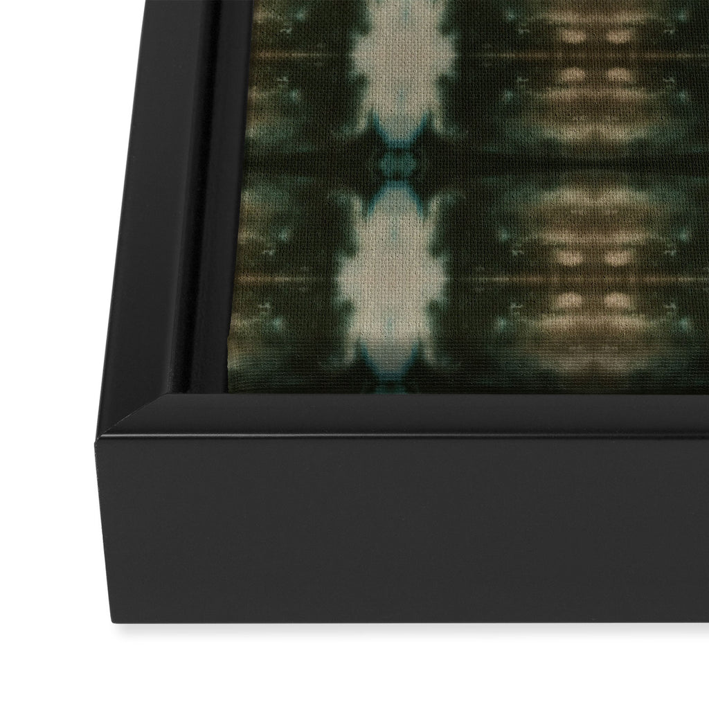 Emerald Shibori Framed Canvas Print Gallery Image 3
