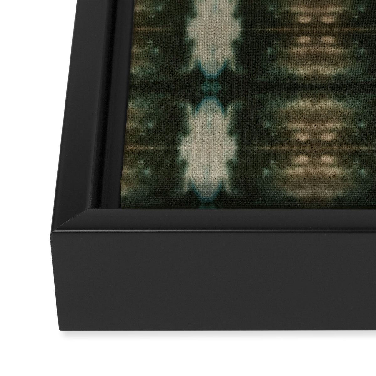 Emerald Shibori Framed Canvas Print Gallery Image 3