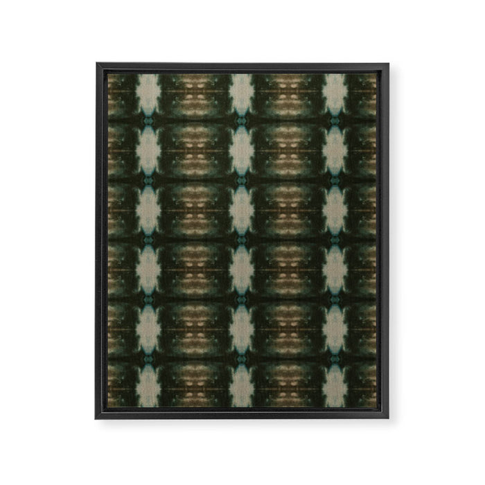 Emerald Shibori Framed Canvas Print Gallery Image 1