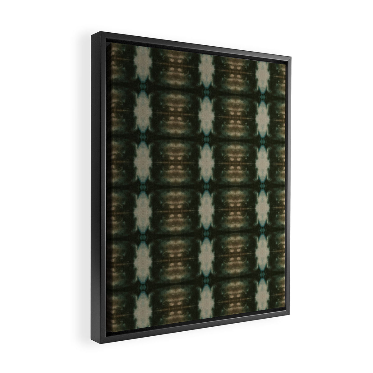 Emerald Shibori Framed Canvas Print Gallery Image 2