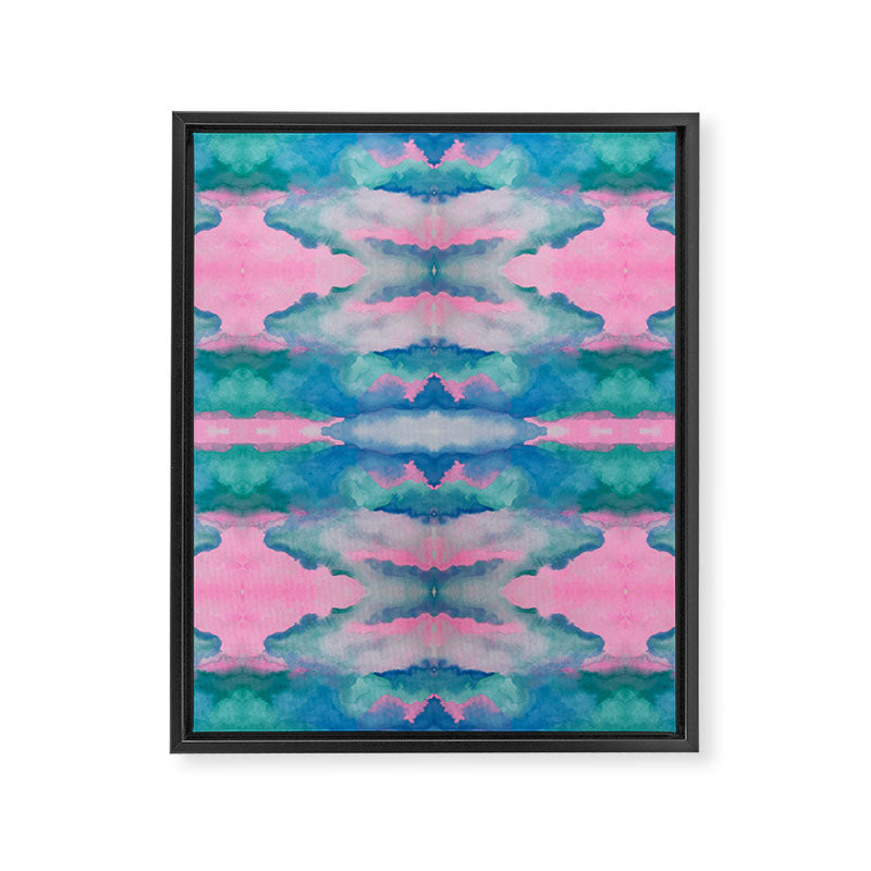 Florida Mirrored Watercolor Framed Canvas Print Gallery Image 8