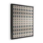 Indigo and Cream Shibori Framed Canvas Print Gallery Image 2