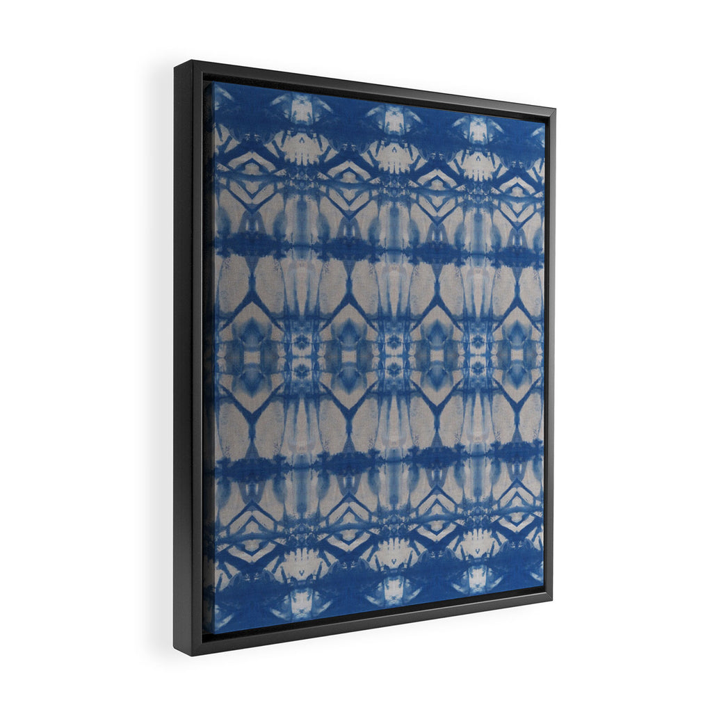 Natural Shibori Flowers Framed Canvas Print Gallery Image 2