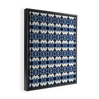 Ornate Blue and White Shibori Framed Canvas Print Gallery Image 2