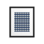 Ornate Blue and White Shibori Framed Art Print Gallery Image 5