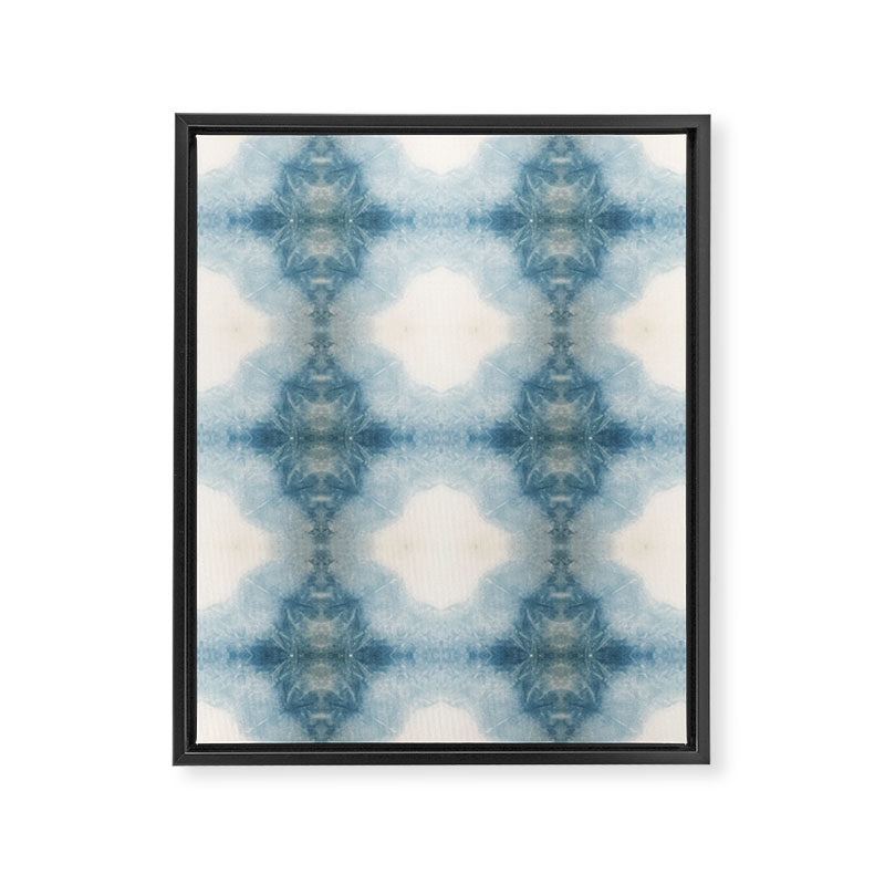 Shades of Light Blue Shibori Framed Canvas Print Gallery Image 8
