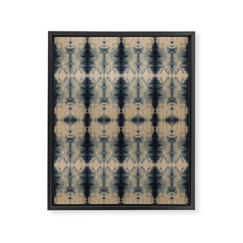 Shibori Linen Flax Framed Canvas Print Gallery Image 8