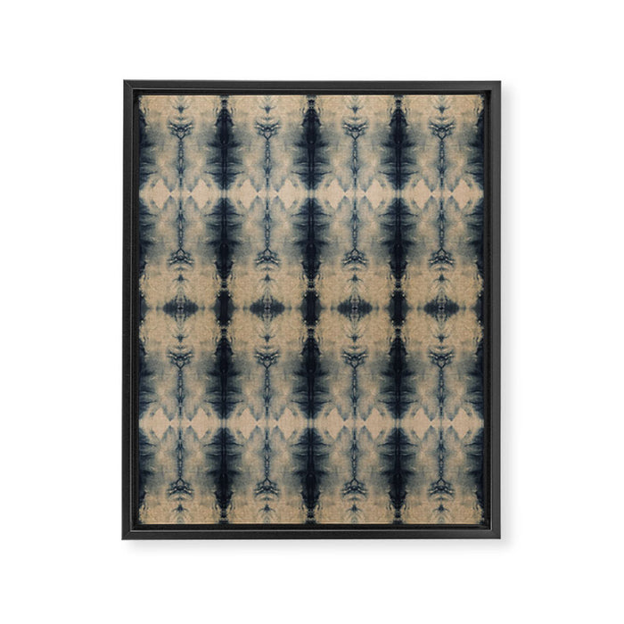 Shibori Linen Flax Framed Canvas Print Gallery Image 1